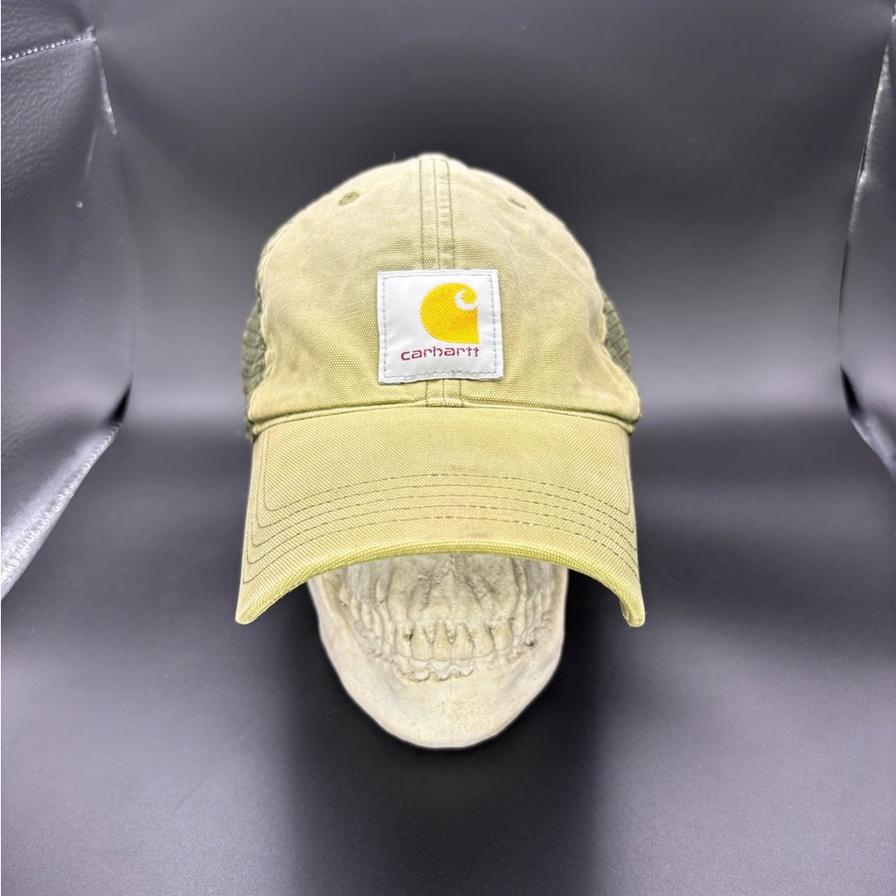 Carhartt Snapback Trucker Hat Adjustable Mesh Men's Workwear Cap Green New!